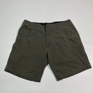 Kuhl Ramblr Shorts Men 33 Olive Green Vintage Patina Dye Hiking Lightweight